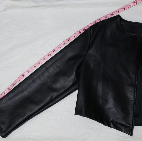 SHEIN Open Placket PU Jacket - Picture 6 of 9